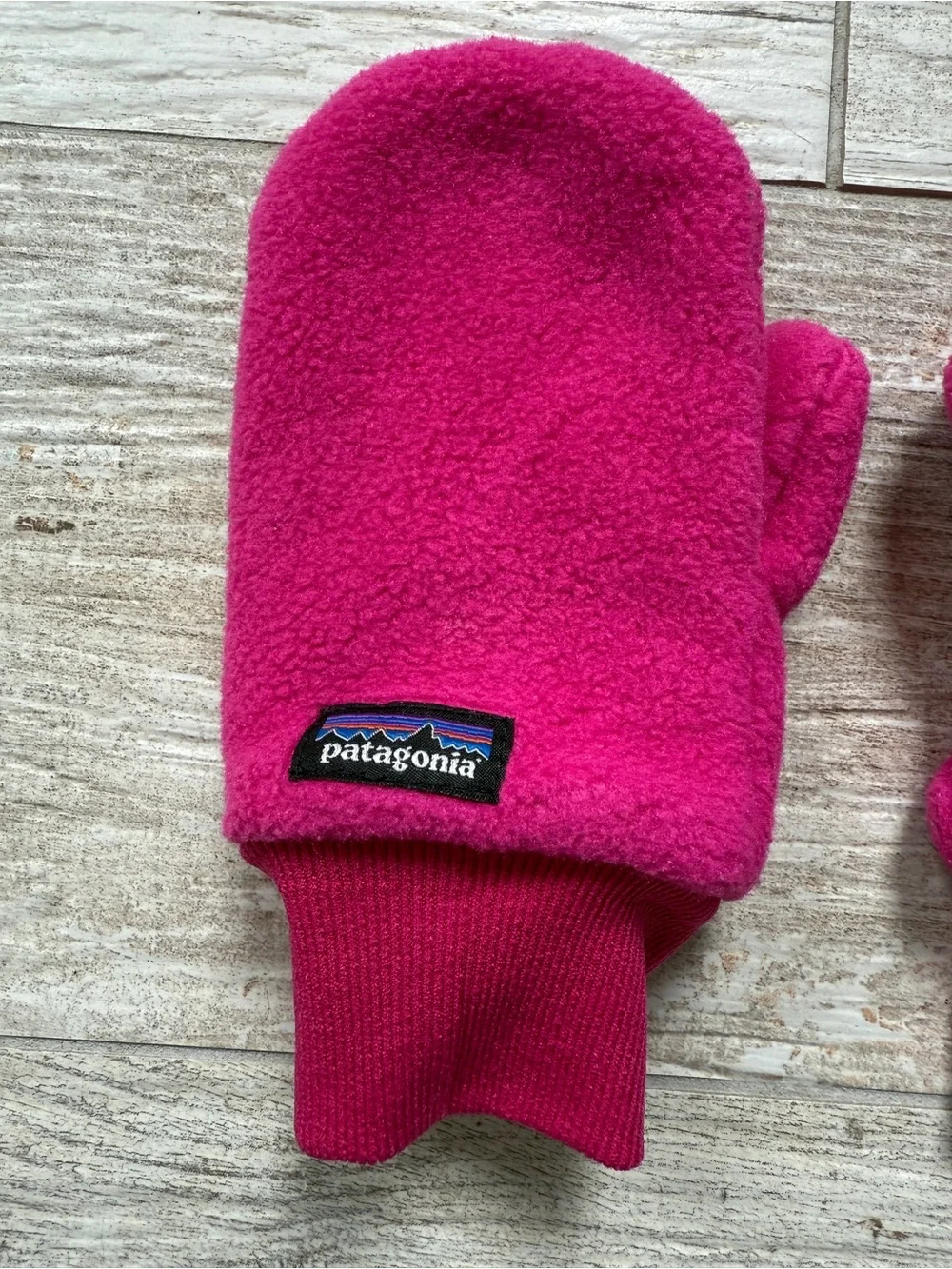Patagonia Kids Mittens in Hot Pink Fleece